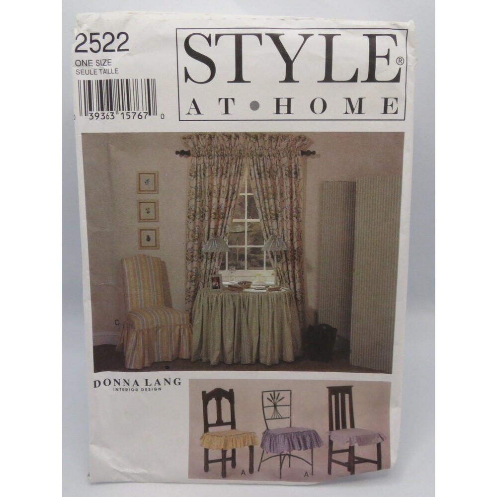 Style at Home 2522 Drapes Chair Cover Vanity Table Screen One Size 1990s